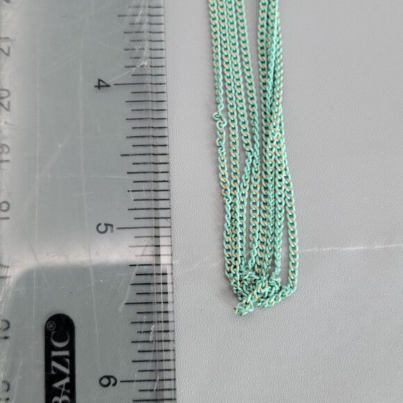 Charming charlie necklace long Multi strand green silver tone 32" - Picture 16 of 16